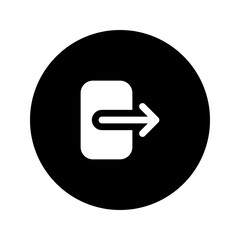exit circular glyph icon