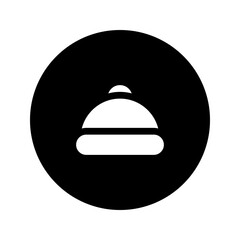 food tray circular glyph icon