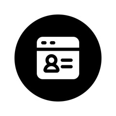 persona circular glyph icon