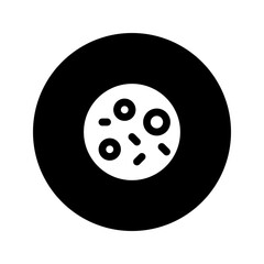 pizza circular glyph icon