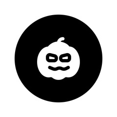 pumpkin circular glyph icon