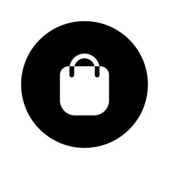 shopping bag circular glyph icon