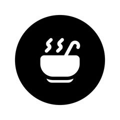 soup bowl circular glyph icon