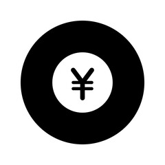 Obraz premium yen circular glyph icon