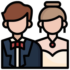 MARRIED COUPLE3 filled outline icon,linear,outline,graphic,illustration