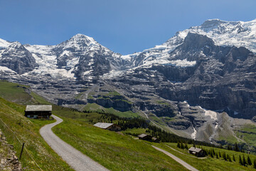 Fototapeta na wymiar Monch Jungfrau and Jungfraujoch