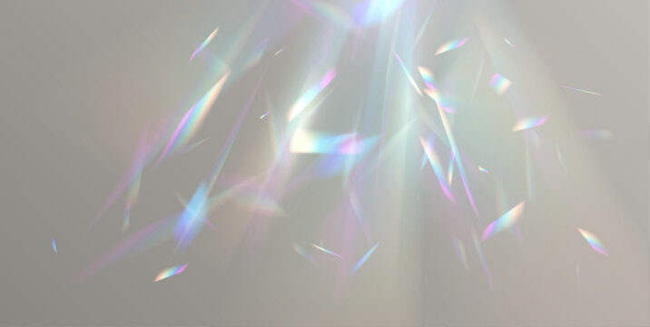 Colorful light leak on black background, abstract design with optical lens flare shot on a long lens. Abstract refraction glow effect on black background. 