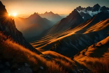 Cercles muraux Tatras sunrise in the mountains