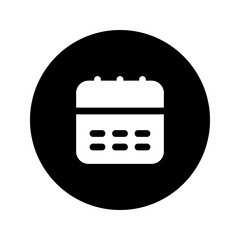 calendar circular glyph icon