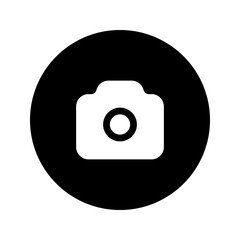 camera circular glyph icon