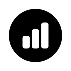 chart bars circular glyph icon