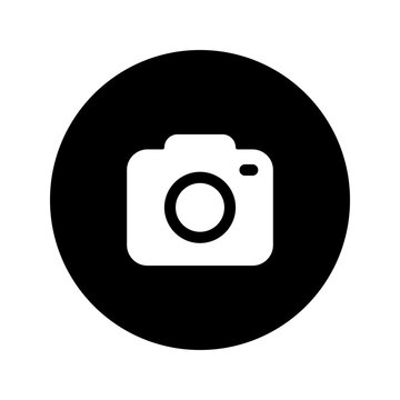 camera circular glyph icon