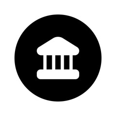 museum circular glyph icon