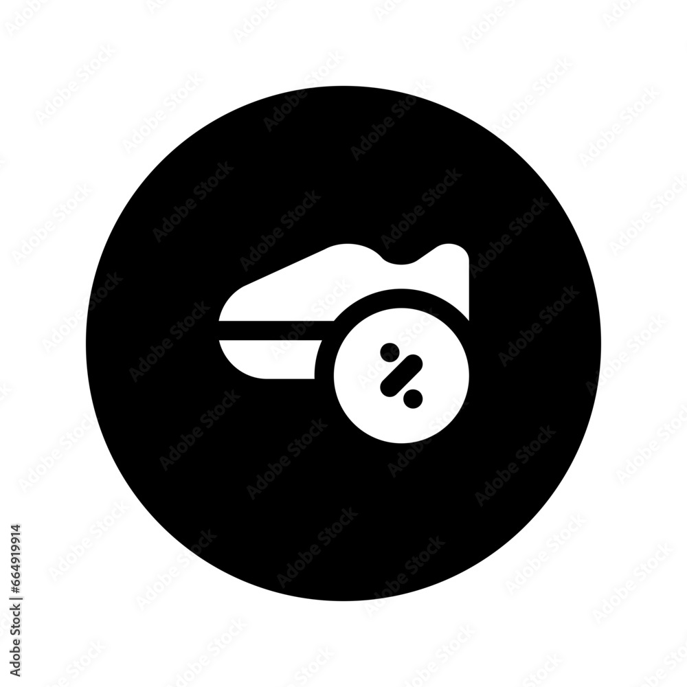 Poster shoe circular glyph icon