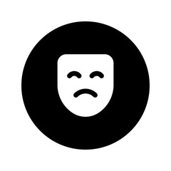 theater circular glyph icon