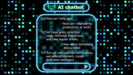 chatbot Chat on productivity topic illustration. concept for virtual assistant and support system.