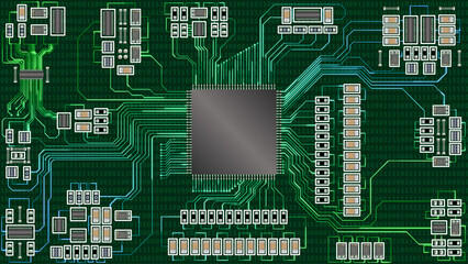 microchip processor with bright light