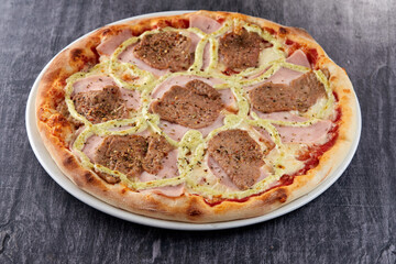 italian pizza on the white plate