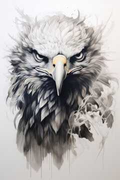 recommend clip art: sketch of an Eagle in a line art hand drawn style