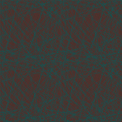 Thin emerald threads entangle the chocolate surface. Vector seamless pattern for print on fabric and wallpape