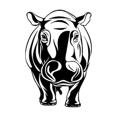  hippo vector illustration