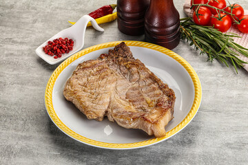 Grilled pork neck juicy steack