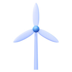 3d windmill vector icon.