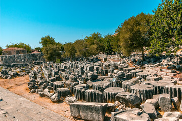 Ancient temple of Apollo in the city of Didim, Aydin