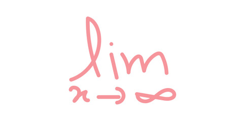 Limit notation symbol in calculus. Mathematics resources for teachers and students.