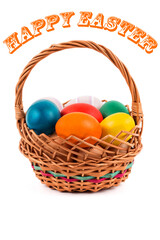 Easter eggs in the basket

