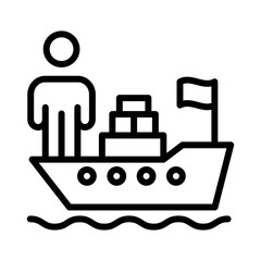 Ship Brokers Icon in vector. illustration