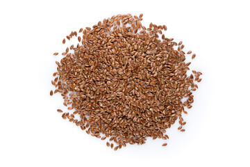 flax seeds isolated on white