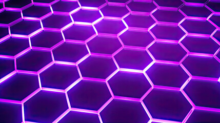 Purple abstract background with hexagons