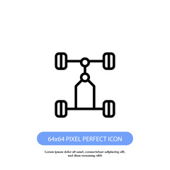 car chassis outline icon pixel perfect for web or mobile