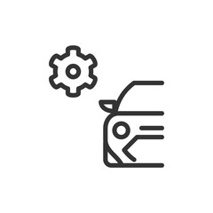 car mechanism icon, car system outline icon pixel perfect for web or mobile app