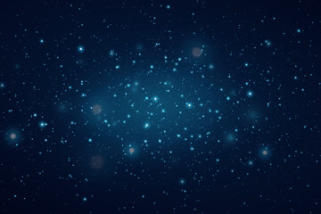 
Background of falling particles of magic dust. Energy light of blue dust particles.