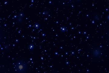 
Background of falling particles of magic dust. Energy light of blue dust particles.