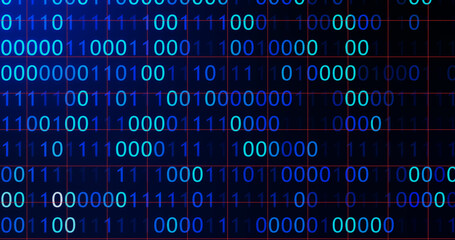 Obraz premium BINARY CODE 3D BG WITH CAMERA MOVEMENT. ABSTRACT BINARY 0 AND 1 CODE FALLING MATRIX STYLE. 3D LOOP BINARY BG. CONCEPT OF IOT, BIG DATA,DATA SCIENCE AND ALGORITHM. SCI-FI BG FOR MOVIES TECH VIDEOS.