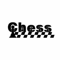 Chess logo design with pawn elements in the letters.