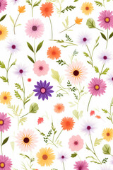 Vertical flowers background with copy space for greeting text