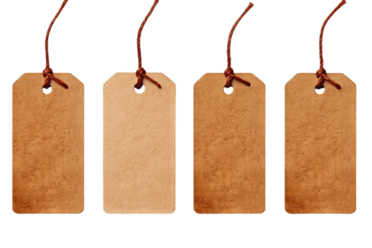 Set of various price label isolated on a transparent background , Blank tag