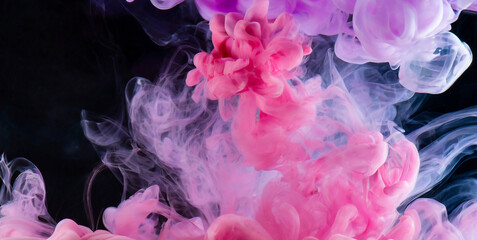 pink and purple flower a large group of pink and purple smoke floating in the air 