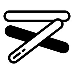 Obraz premium fast food stick icon