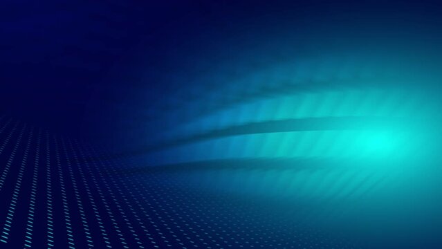 Abstract creative motion ray light burst and dot line on glowing blue background. Video animation Ultra HD 4k footage.