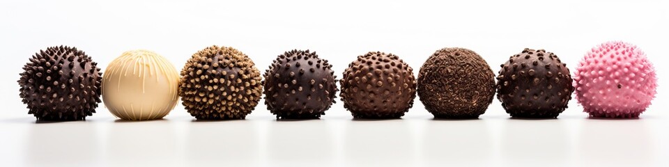 Assorted Brigadeiro Sweets on White Background © Nick Alias