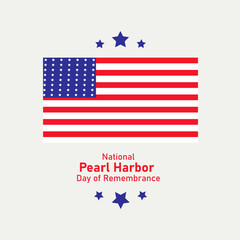vector graphic of National Pearl Harbor Day of Remembrance good for national National Pearl Harbor Day of Remembrance celebration. flat design. flyer design.flat illustration.