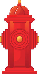 Vector Red Fire Hydrant