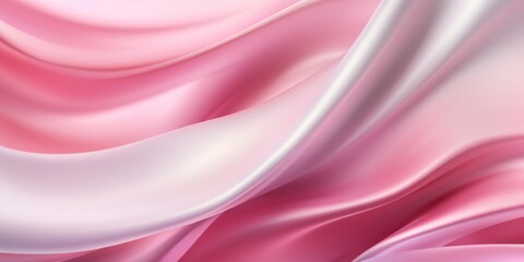 Fototapeta premium Abstract wavy pattern silky in pink and white colors, monochrome background.