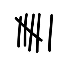 doodle hand drawn count bar
