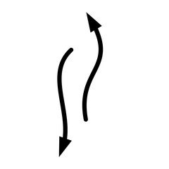 arrow doodle hand drawn vector 